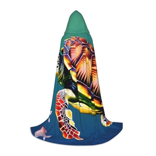 YANYU Unisex Kapuzenumhang mit Meeresschildkröte mit Fischen, verschiedene Größen für Halloween, Cosplay, Mottopartys, Karneval YANYU Unisex Kapuzenumhang mit Meeresschildkröte mit Fischen, verschiedene Größen für Halloween, Cosplay, Mottopartys, Karneval von YANYU