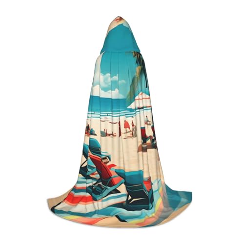 YANYU Unisex Kapuzenumhang mit Strandlandschaften, verschiedene Größen, für Halloween, Cosplay, Motto-Partys, Karneval YANYU Unisex Kapuzenumhang mit Strandlandschaften, verschiedene Größen, für Halloween, Cosplay, Motto-Partys, Karneval von YANYU