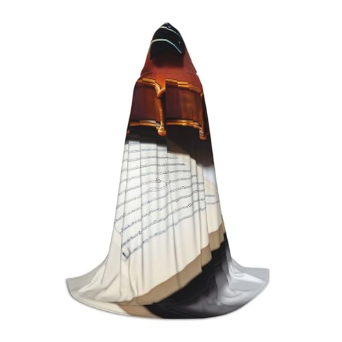 YANYU Unisex Kapuzenumhang mit Violinenbuchdruck, verschiedene Größen, für Halloween, Cosplay, Motto-Partys, Karneval YANYU Unisex Kapuzenumhang mit Violinenbuchdruck, verschiedene Größen, für Halloween, Cosplay, Motto-Partys, Karneval von YANYU