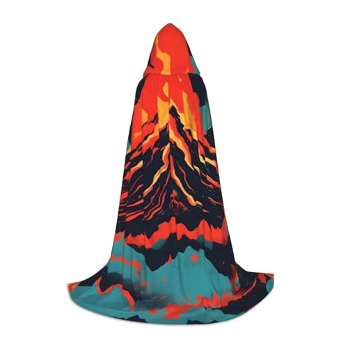 YANYU Unisex Kapuzenumhang mit Vulkandruck, verschiedene Größen, für Halloween, Cosplay, Motto-Partys, Karneval YANYU Unisex Kapuzenumhang mit Vulkandruck, verschiedene Größen, für Halloween, Cosplay, Motto-Partys, Karneval von YANYU