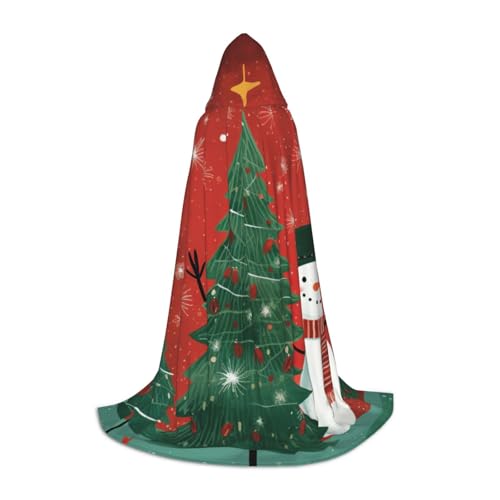 YANYU Unisex Kapuzenumhang mit Weihnachtsmotiv, verschiedene Größen für Halloween, Cosplay, Motto-Partys, Karneval von YANYU