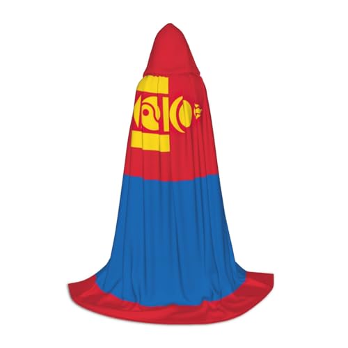 YANYU Unisex Kapuzenumhang mit mongolischer Flagge, verschiedene Größen für Halloween, Cosplay, Mottopartys, Karneval YANYU Unisex Kapuzenumhang mit mongolischer Flagge, verschiedene Größen für Halloween, Cosplay, Mottopartys, Karneval von YANYU