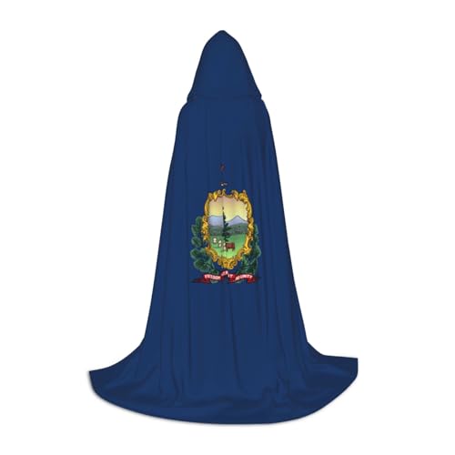 YANYU Vermont State Flag Print Karneval Essential Kapuzenumhang Erwachsene Uni Gothic Kostüm für Rollenspiele Cosplay von YANYU