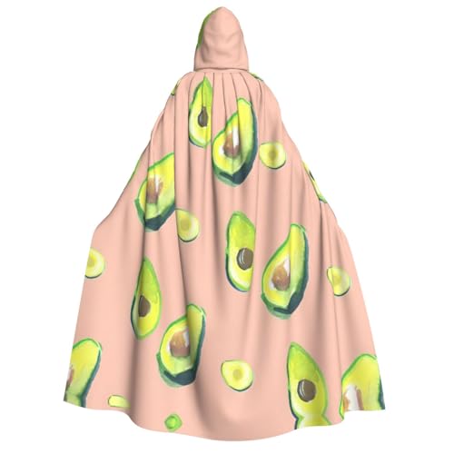 YANYU Viele Avocado-Bilder Druck Kapuzenumhang Zauberer Robe Kapuze Hexenkleid Cosplay Umhang Mittelalter Halloween Kostüme von YANYU