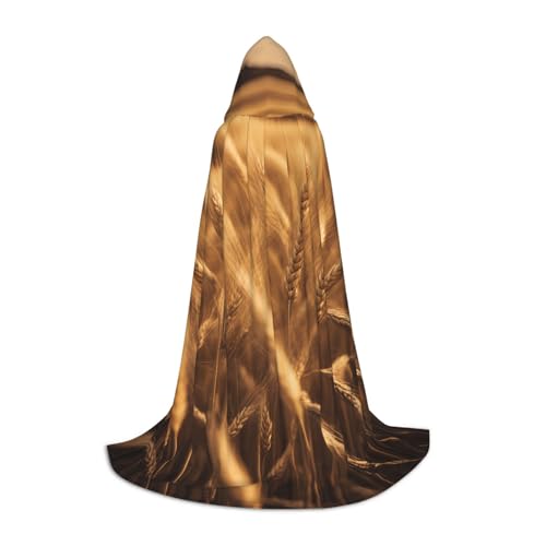 YANYU Weizenfelddruck, Unisex, Kapuzenumhang, verschiedene Größen, für Halloween, Cosplay, Motto-Partys, Karneval von YANYU