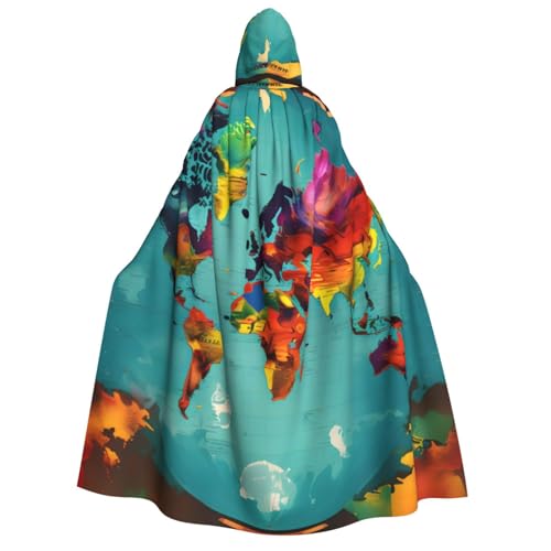 YANYU Weltkarte Druck Urlaub Dekorationen Kapuzenumhang Karneval Partys Hexe Vampir Kostüme Cosplay YANYU Weltkarte Druck Urlaub Dekorationen Kapuzenumhang Karneval Partys Hexe Vampir Kostüme Cosplay von YANYU