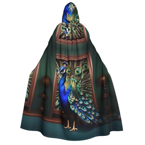YANYU Wunderschöner Pfau-Bild-Druck, Urlaubsdekoration, Kapuzenumhang, Karneval, Partys, Hexe, Vampir-Kostüme, Cosplay YANYU Wunderschöner Pfau-Bild-Druck, Urlaubsdekoration, Kapuzenumhang, Karneval, Partys, Hexe, Vampir-Kostüme, Cosplay von YANYU