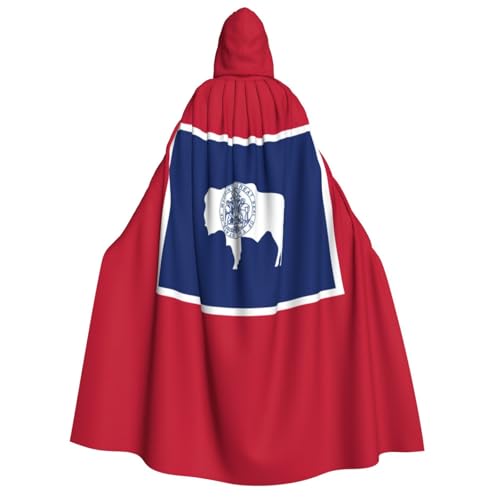 YANYU Wyoming Staatsflaggen-Druck, Urlaubsdekoration, Kapuzenumhang, Karneval, Partys, Hexe, Vampir-Kostüme, Cosplay YANYU Wyoming Staatsflaggen-Druck, Urlaubsdekoration, Kapuzenumhang, Karneval, Partys, Hexe, Vampir-Kostüme, Cosplay von YANYU
