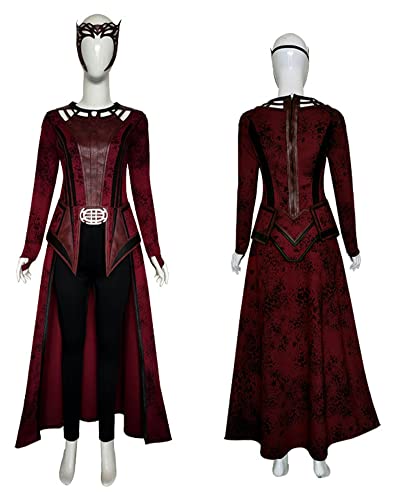 YANYUESHOP Frauen Scarlet Witch Kostüm Wanda Maximoff Cosplay Top Hose Kopfbedeckung Roter Umhang Full Set Halloween Anzüge YANYUESHOP Frauen Scarlet Witch Kostüm Wanda Maximoff Cosplay Top Hose Kopfbedeckung Roter Umhang Full Set Halloween Anzüge von YANYUESHOP