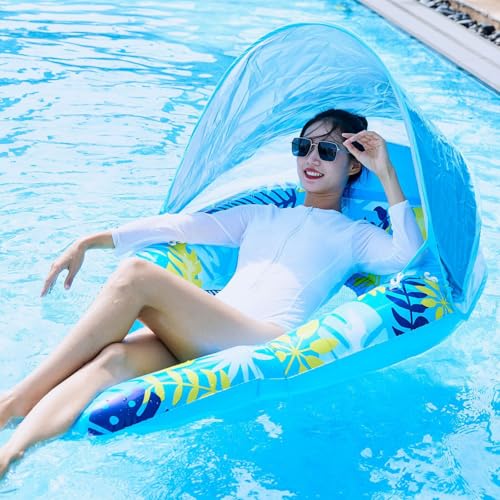 YAODFYL Aufblasbare Luftmatratze Pool, Luftmatratze Wasser Hängematte Mit Removable Skylight, Persönlicher Luftmatratze Wasser Für Erwachsene, Sommerspaß, Wasserparty von YAODFYL