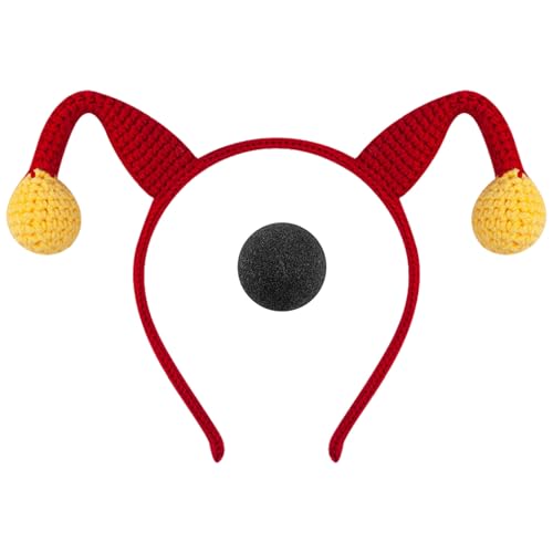 YAOGUI 1 Set Clown-Stirnbänder in hellen Farben mit Nase, Halloween-Party-Requisiten, ideal für Darsteller und Party-Enthusiasten von YAOGUI