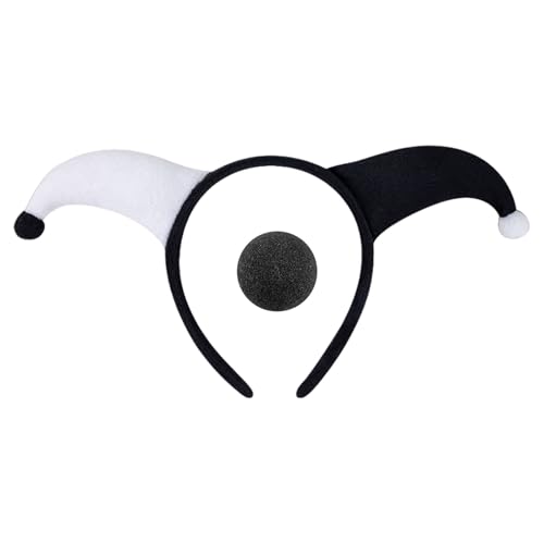 YAOGUI 1 Set Clown-Stirnbänder in hellen Farben mit Nase, Halloween-Party-Requisiten, ideal für Darsteller und Party-Enthusiasten YAOGUI 1 Set Clown-Stirnbänder in hellen Farben mit Nase, Halloween-Party-Requisiten, ideal für Darsteller und Party-Enthusiasten von YAOGUI