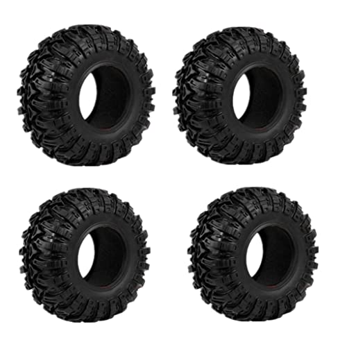 YAOGUI 4 Stück Crawler Gummireifen, 1:10, 5,6 cm, für Modell-Enthusiasten, Reisen, Strand, Straßen, Gras, Wüsten, rutschfeste Gummireifen von YAOGUI