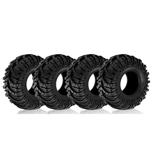 YAOGUI 4 Stück Crawler Gummireifen, 1:10, 5,6 cm, für Modell-Enthusiasten, Reisen, Strand, Straßen, Gras, Wüsten, rutschfeste Gummireifen von YAOGUI