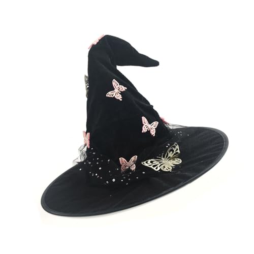YAOGUI Bowknot Dekoration Hut Damen Hexenhut Cosplay Hexenhut Mottoparty Kopfbedeckung für Erwachsene Frauen Männer YAOGUI Bowknot Dekoration Hut Damen Hexenhut Cosplay Hexenhut Mottoparty Kopfbedeckung für Erwachsene Frauen Männer von YAOGUI