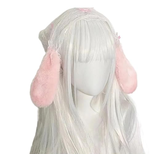 YAOGUI Cosplay Stirnband Mit Kaninchen Ohren Spitze Bowknot Kopfbedeckung Kostüm Kopfbedeckung Für Frauen Und Mädchen Party Accessoires YAOGUI Cosplay Stirnband Mit Kaninchen Ohren Spitze Bowknot Kopfbedeckung Kostüm Kopfbedeckung Für Frauen Und Mädchen Party Accessoires von YAOGUI
