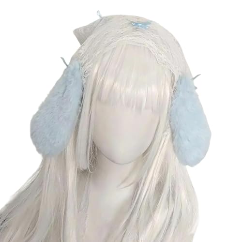 YAOGUI Cosplay Stirnband Mit Kaninchen Ohren Spitze Bowknot Kopfbedeckung Kostüm Kopfbedeckung Für Frauen Und Mädchen Party Accessoires YAOGUI Cosplay Stirnband Mit Kaninchen Ohren Spitze Bowknot Kopfbedeckung Kostüm Kopfbedeckung Für Frauen Und Mädchen Party Accessoires von YAOGUI