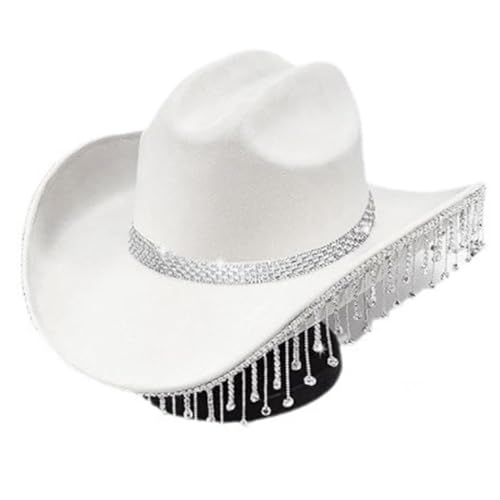 YAOGUI Cowboyhüte mit Quasten, Handperlen, Kristall, Mädchen, Cowgirl-Hut für Karneval, Musik, Festival, Cowgirl-Hut, Kinder YAOGUI Cowboyhüte mit Quasten, Handperlen, Kristall, Mädchen, Cowgirl-Hut für Karneval, Musik, Festival, Cowgirl-Hut, Kinder von YAOGUI