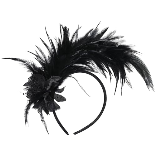 YAOGUI Fascinator Stirnband für TeaParty Rollenspiel Kostüm Zubehör 1920er Jahre Haarband Karneval Party Rollenspiel Kopfschmuck Kostüm Zubehör YAOGUI Fascinator Stirnband für TeaParty Rollenspiel Kostüm Zubehör 1920er Jahre Haarband Karneval Party Rollenspiel Kopfschmuck Kostüm Zubehör von YAOGUI