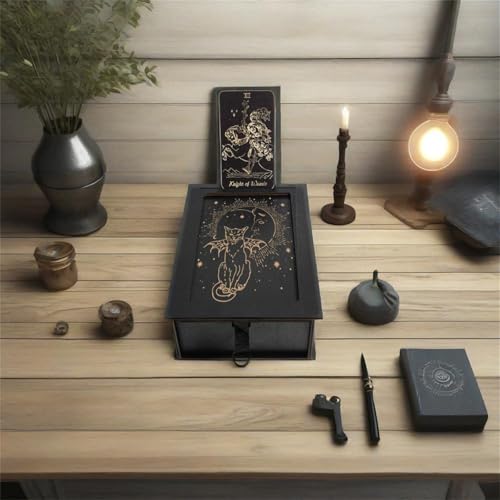 YAOGUI Holz Tarot Karten Aufbewahrungskoffer Tragbarer Box Astrologie Wahrsager YAOGUI Holz Tarot Karten Aufbewahrungskoffer Tragbarer Box Astrologie Wahrsager von YAOGUI
