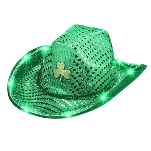 YAOGUI Leuchtender LED-Zylinderhut mit grünem StPatricks-Day-Gathering-Kopfschmuck, Urlaubs-Event-Hut YAOGUI Leuchtender LED-Zylinderhut mit grünem StPatricks-Day-Gathering-Kopfschmuck, Urlaubs-Event-Hut von YAOGUI