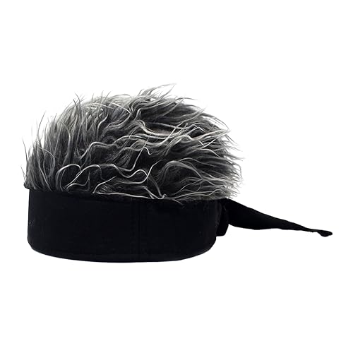 YAOGUI Lustige Krempenlose Mütze, Schirm, verstellbare Schädelkappe, Cosplay-Kostüm, Hut mit Haaren YAOGUI Lustige Krempenlose Mütze, Schirm, verstellbare Schädelkappe, Cosplay-Kostüm, Hut mit Haaren von YAOGUI
