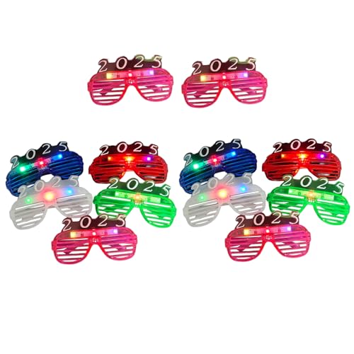 YAOGUI Neue Jahr 2025 Brillen blinkende Brillen leuchtende Brillen Party Requisiten Dekoration Karneval Foto Requisiten Brillen 12 Stück Silvester Party Brillen YAOGUI Neue Jahr 2025 Brillen blinkende Brillen leuchtende Brillen Party Requisiten Dekoration Karneval Foto Requisiten Brillen 12 Stück Silvester Party Brillen von YAOGUI