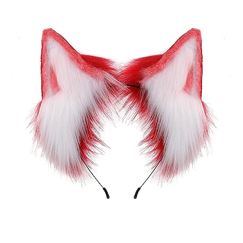YAOGUI Plüschtier Haarreif Cosplay Haarnadel Ohr Stirnband Haarschmuck für Frauen Mädchen Tägliche Dekoration und Party Simulation Ohren Plüsch Haarnadel von YAOGUI