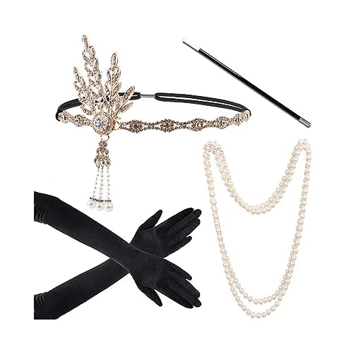 YAOGUI Trendiges Kopfschmuck-Set, Feder-Kopfbedeckung, Haarschmuck für Hochzeiten und besondere Anlässe, Halloween, Kopfschmuck von YAOGUI