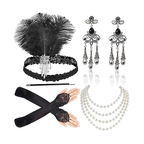 YAOGUI Trendiges Kopfschmuck-Set, Feder-Kopfbedeckung, Haarschmuck für Hochzeiten und besondere Anlässe, Halloween, Kopfschmuck von YAOGUI