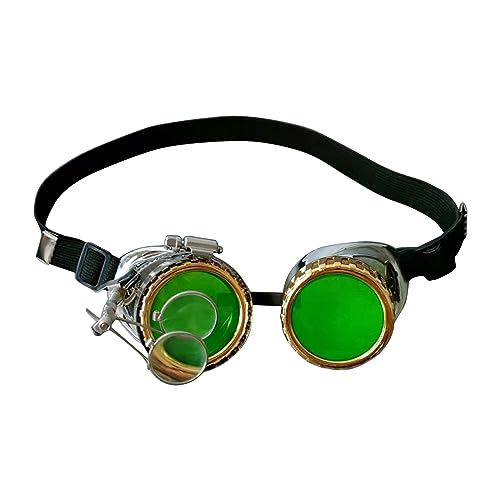 YAOGUI Verbesserte Steampunk-Brille, Schweißen, Gothic, Cosplay, Vintage, Rustikal, RaveParty, Kostüm, für Damen und Herren, Steampunk-Brille, Vintage YAOGUI Verbesserte Steampunk-Brille, Schweißen, Gothic, Cosplay, Vintage, Rustikal, RaveParty, Kostüm, für Damen und Herren, Steampunk-Brille, Vintage von YAOGUI