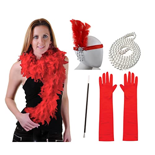 YAOGUI Vintage Flapper Kostüm 1920er Jahre Weiblicher Great-Gatsby Kopfschmuck Satin-Handschuhe Halskette Abschlussball Thema Cos-play Party Zubehör Haarschmuck Haarteil Stirnband Flapper Stirnband YAOGUI Vintage Flapper Kostüm 1920er Jahre Weiblicher Great-Gatsby Kopfschmuck Satin-Handschuhe Halskette Abschlussball Thema Cos-play Party Zubehör Haarschmuck Haarteil Stirnband Flapper Stirnband von YAOGUI