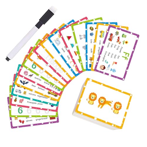 YAOPIU Alphabet Lernkarten - Bunte Buchstaben Lernkarten Für Vorschule | Pädagogisches Lernspielzeug Für Kindergarten Klassezimmer Und Zu Hause von YAOPIU