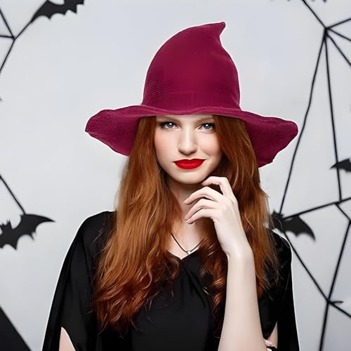 YAOPIU Hexenhüte Für Damen, Spitzer Hexenhut Kostüm Für Damen Und Herren, Accessoire Für Verkleidung Und Feste Kopfschmuck Für Feiertage Bühnenauftritte Fotografie von YAOPIU