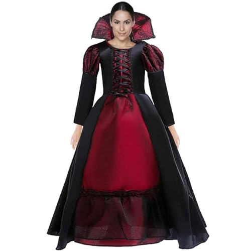 YAOPIU Mädchen Vampirkostüm | Halloween Königliches Vampir Kostüm Set für Kinder - Gruselige Ausstattung Für Kinderfasching Spukhaus Schulveranstaltung von YAOPIU