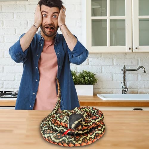 YAOPIU Schlangen Kuscheltier - Weiches Wurfkissen Schlangen Spielzeug - Weiches Kissen Deko Für Geburtstag Studium Zuhause Familie Wohnzimmer von YAOPIU