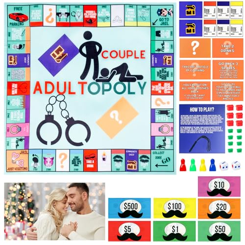 YAOZUP Couple Adult Opoly Board Game - Date Night Spiel für Paare, Schlafzimmerspiele Gesprächskarten, Brettspiel-Requisiten zum Aufheizen der Gefühle von YAOZUP