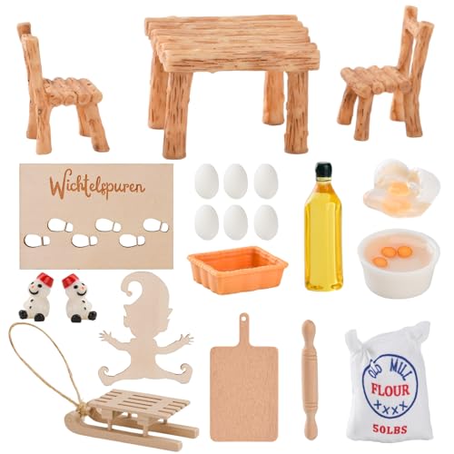 YAOZUP Wichtel Zubehör, 20 pcs Miniatur Puppenhaus zubehör, Wichtel Zubehör Weihnachten, Wichtelzubehör, 1/12 Miniatur Zubehör, Wichtelhaus Zubehör für Wichteltür Weihnachten Deko YAOZUP Wichtel Zubehör, 20 pcs Miniatur Puppenhaus zubehör, Wichtel Zubehör Weihnachten, Wichtelzubehör, 1/12 Miniatur Zubehör, Wichtelhaus Zubehör für Wichteltür Weihnachten Deko von YAOZUP