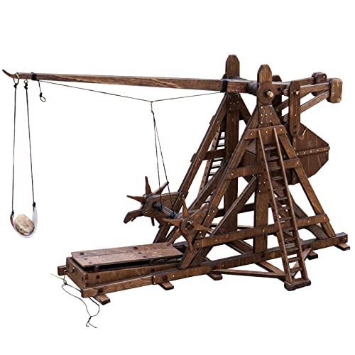 YAQUMW 3D-Holzpuzzle für Erwachsene The Counterweight Trebuchet Europe Medieval Siege Chariot Catapult Weapons DIY Wood Model Kits STEM Projects Toys Birthday Gift von YAQUMW