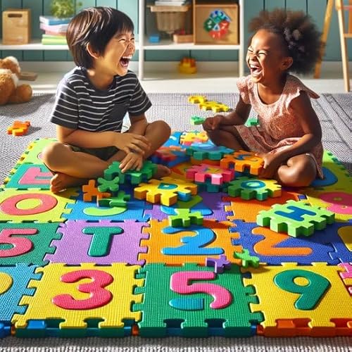 Puzzelmat - Speelmat - 36-delig - Speelmat voor kinderen - Cijfers en Letters - Foam Tegels - Educatief en Veilig von YAR