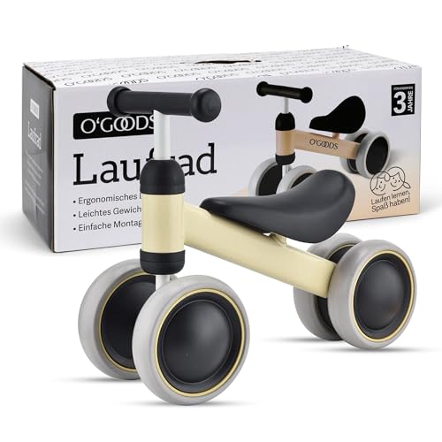 Yar Loopwonder Mini Lernlaufrad für Kinder – Loopfiets – Baby Laufrad ohne Pedale – Lernlaufrad – Sicheres Design – Erstes 4-Rad-Fahrrad für 1-3 Jahre alte Baby Jungen und Mädchen – Beige Yar Loopwonder Mini Lernlaufrad für Kinder – Loopfiets – Baby Laufrad ohne Pedale – Lernlaufrad – Sicheres Design – Erstes 4-Rad-Fahrrad für 1-3 Jahre alte Baby Jungen und Mädchen – Beige von YAR