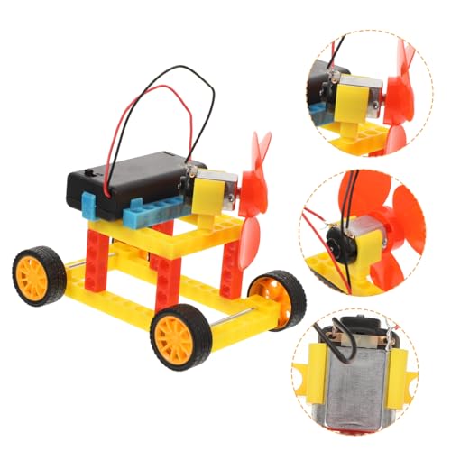 1 Satz Bausatz Windkraft Auto Modell für DIY Wissenschafts Lernspielzeug Kreativität und Analytischen Fähigkeiten für Stem Projekte Ab Jahren Zufällige Farbe von YARNOW