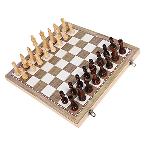 1 Satz Faltbares Schachspiel aus Holz Schachset mit Klappschachbrett Tragbar für Reisen Langlebig und Benutzerfreundlich für Schachliebhaber 1 Satz Faltbares Schachspiel aus Holz Schachset mit Klappschachbrett Tragbar für Reisen Langlebig und Benutzerfreundlich für Schachliebhaber von YARNOW