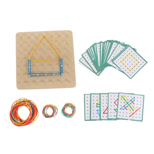 1 Satz Montessori Holz Nagelbrett Kreatives Geobrett für Mathe Lernspielzeug Zufällige Farben Frühkindliche Bildungsspielzeuge für Geometrisches Lernen Zufällige von YARNOW