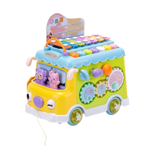 1 Stück Schulbus Xylophon für Pädagogisches Handspielzeug mit Bunten Interaktives Musikinstrument für Kleinkinder und Vorschulkinder von YARNOW
