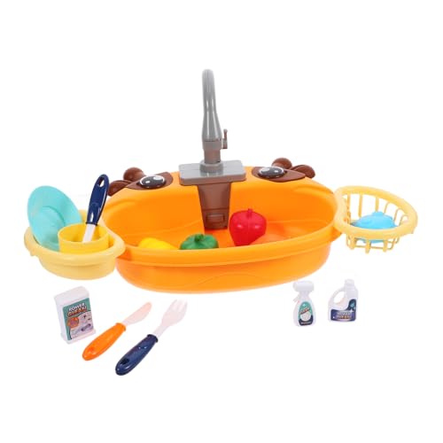 1Satz Küchen Spüle mit Wasserzirkulationssystem für Kleinkinder Realistisches Rollenspiel mit Küchenzubehör Fördert Kreatives und Geschirrwaschen von YARNOW