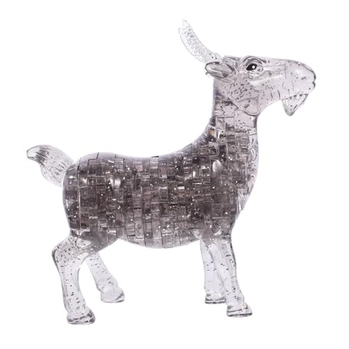 1Stück Kristallpuzzle Ziege Kreatives Selbstmontage Tierpuzzle aus Hochwertigem Kristallglas Stilvolle Dekoration für Zuhause oder Büro von YARNOW