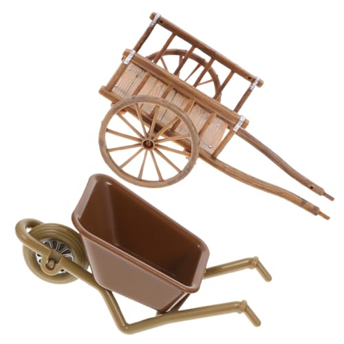 YARNOW 2 Stück Kleiner Einkaufswagen Modelle Miniatur Bauernhofwagen Mikro Landschaftsdekor Kinder Spielzeug für Miniaturgärten und Fotorequisiten YARNOW 2 Stück Kleiner Einkaufswagen Modelle Miniatur Bauernhofwagen Mikro Landschaftsdekor Kinder Spielzeug für Miniaturgärten und Fotorequisiten von YARNOW