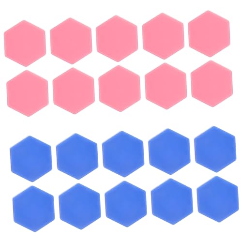 20 Stück Schachfiguren aus Stabilem Große Farbenfrohe Hexagon Schachstücke für Brettspiele und Fliegende Schachspiele für Freunde 20 Stück Schachfiguren aus Stabilem Große Farbenfrohe Hexagon Schachstücke für Brettspiele und Fliegende Schachspiele für Freunde von YARNOW
