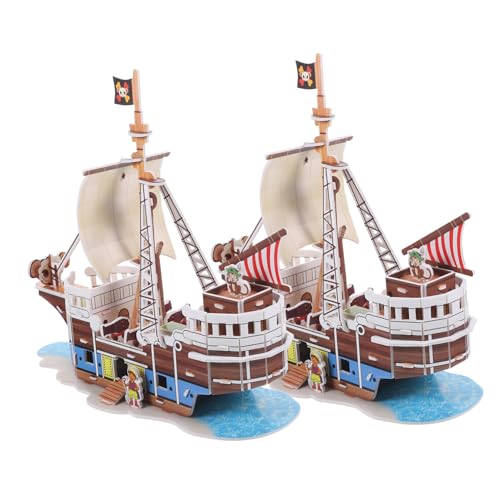 2Sätze Puzzle Piratenschiff Modellbau Segelboot Puzzle für Erwachsene und Ab Jahren Sicheres Papierpuzzle mit Glatter Oberfläche und Abgerundeten Kanten von YARNOW